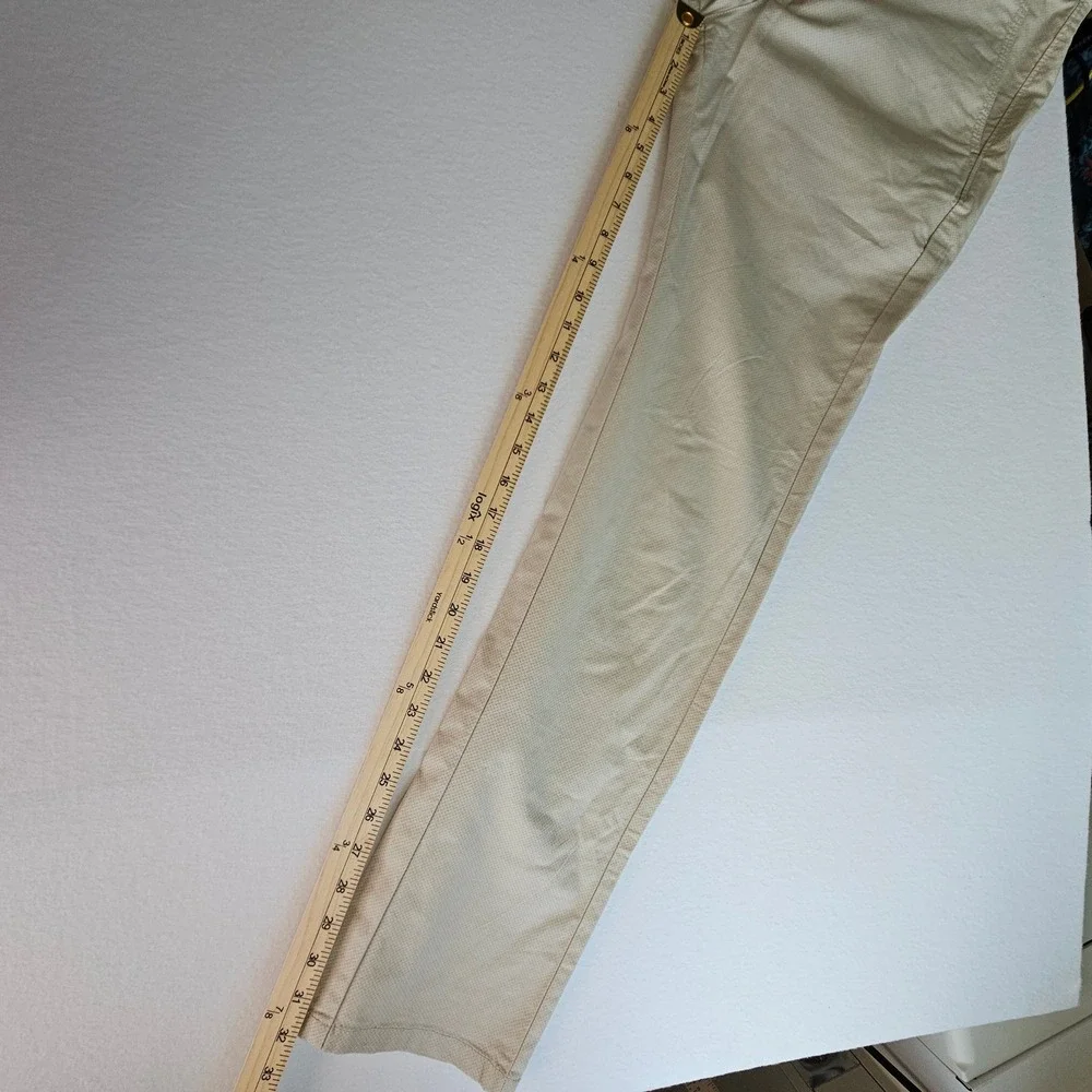 Indian Terrain Brooklyn Slim Fit Chinos Mens 34 Tan Beige Textured Cotton Pants